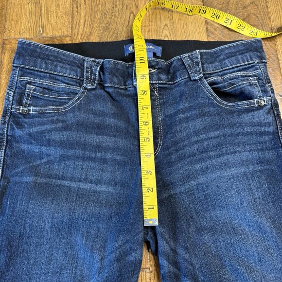 Democracy Ab Solution Mid Rise Skinny Stretch Dark Blue Jeans Women’s Sz 12 - Picture 2 of 7